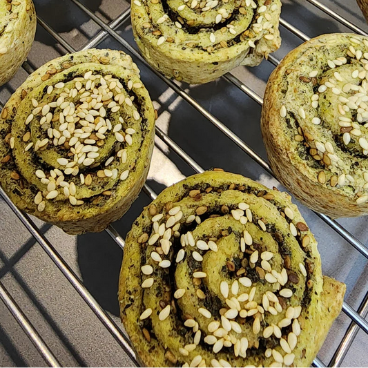 SAMPLE  KETO zaatar croissant roll ( 1 pcs ) عينة زعتر كروسان رول