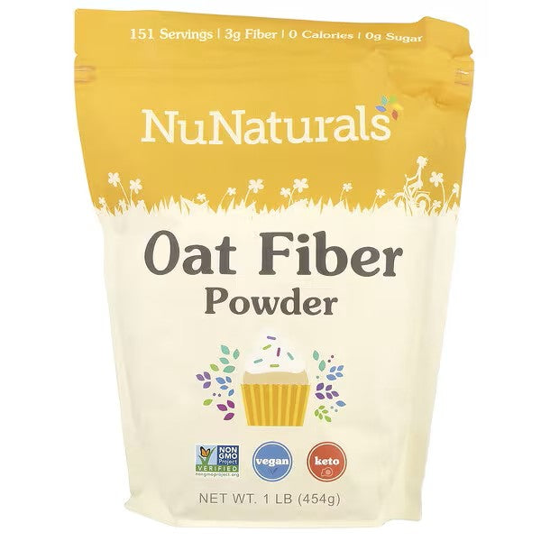 NuNaturals, Oat Fiber Powder, 1 lb (454 g)   ألياف الشوفان