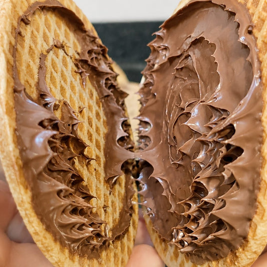 Belgian Waffle biscuit ( filled with chocolate spread)